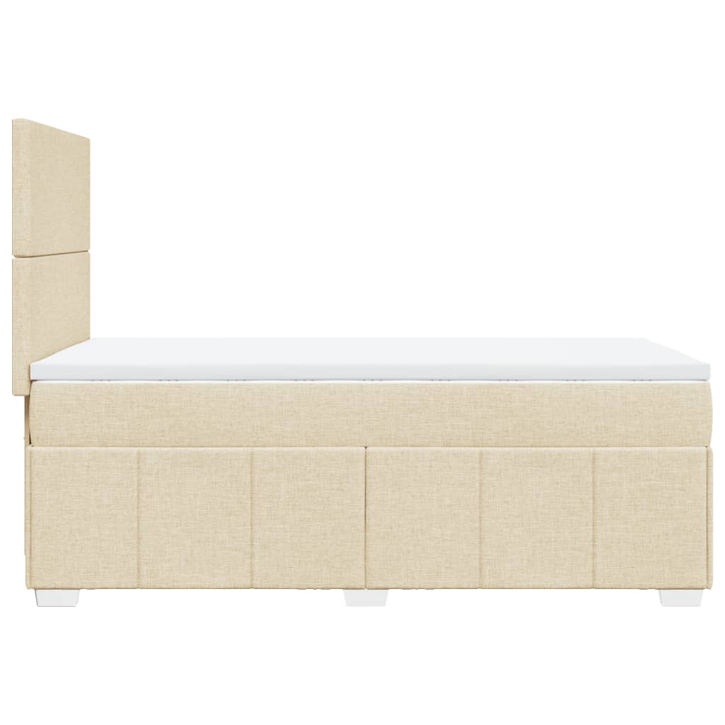 Sommier à lattes de lit avec matelas Crème 90x200 cm Tissu - XIOS