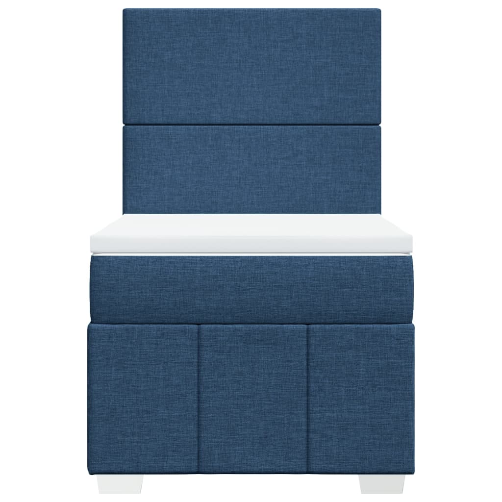 Sommier à lattes de lit avec matelas Bleu 90x200 cm Tissu - XIOS
