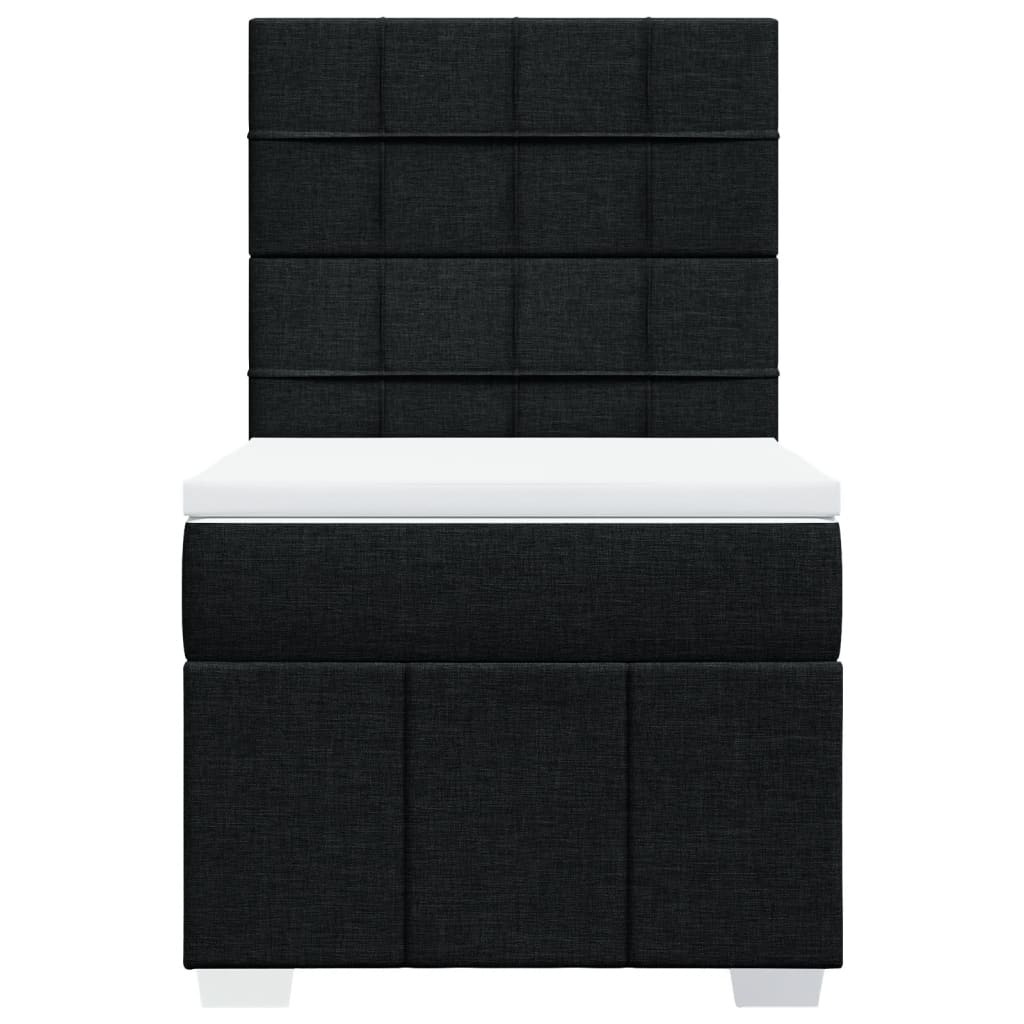 Sommier à lattes de lit avec matelas Noir 90x200 cm Tissu - XIOS