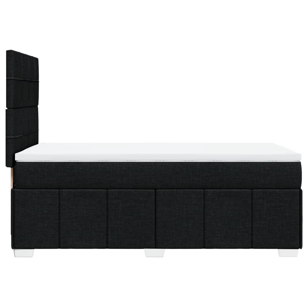 Sommier à lattes de lit avec matelas Noir 90x200 cm Tissu - XIOS
