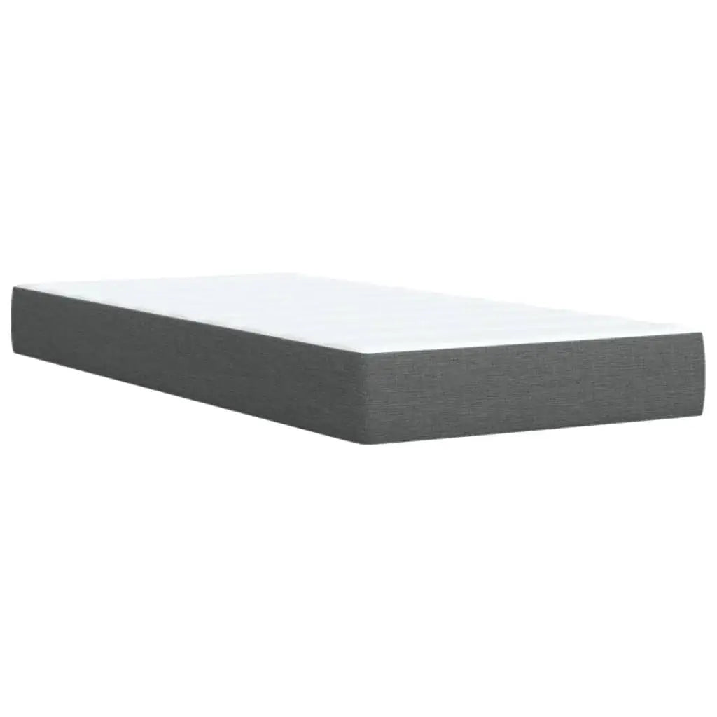 Sommier à lattes de lit avec matelas Gris foncé 90x200 cm Tissu - XIOS