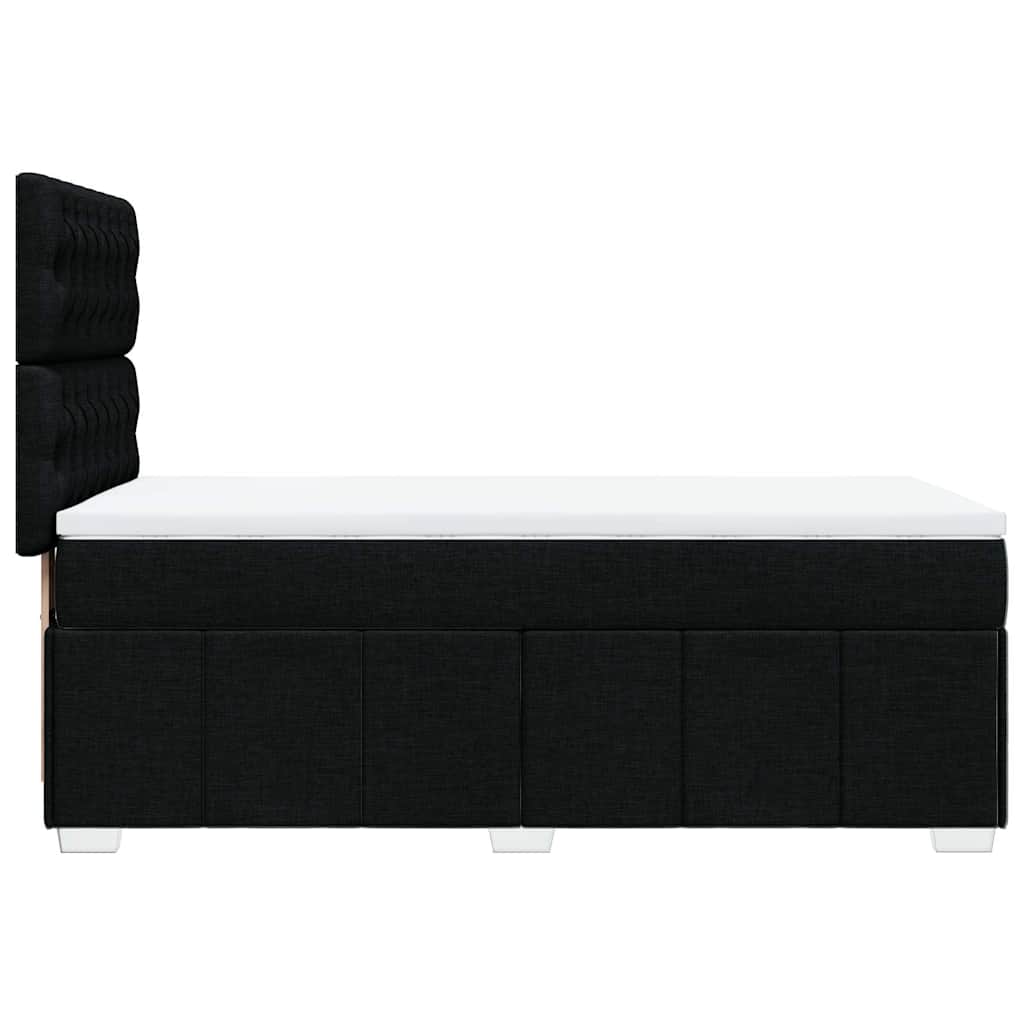 Sommier à lattes de lit avec matelas Noir 90x200 cm Tissu - XIOS