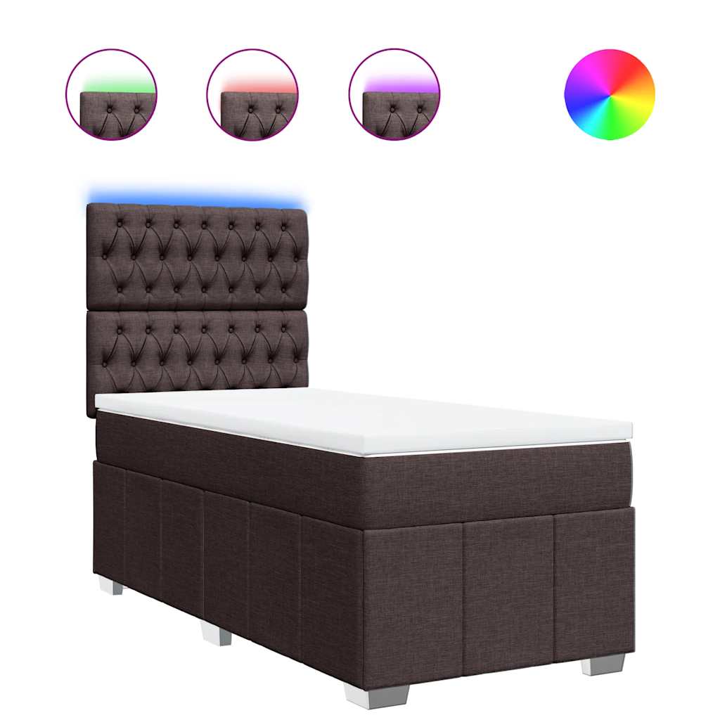 Sommier à lattes de lit avec matelas Marron foncé 90x200 cm - XIOS