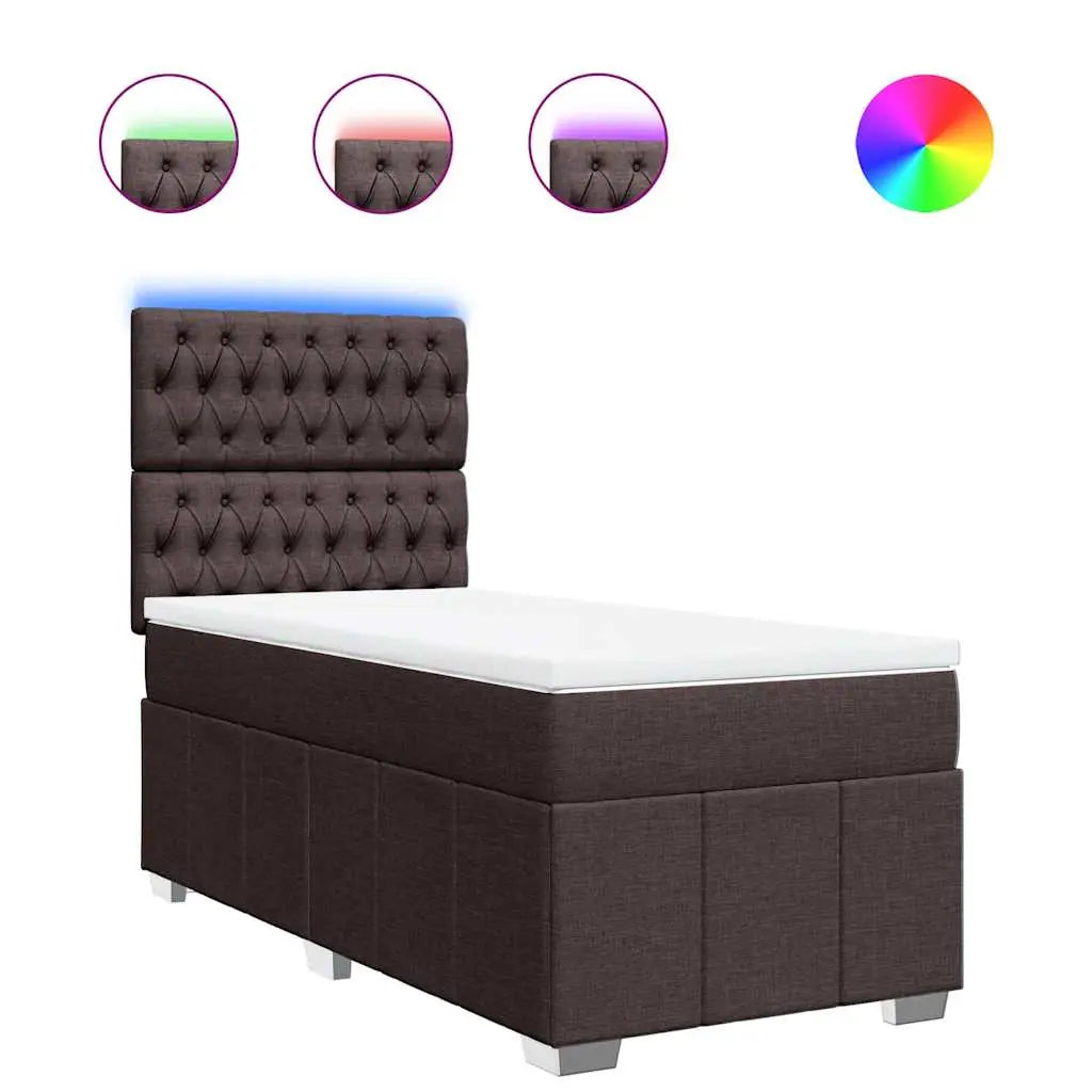 Sommier à lattes de lit avec matelas Marron foncé 90x200 cm - XIOS