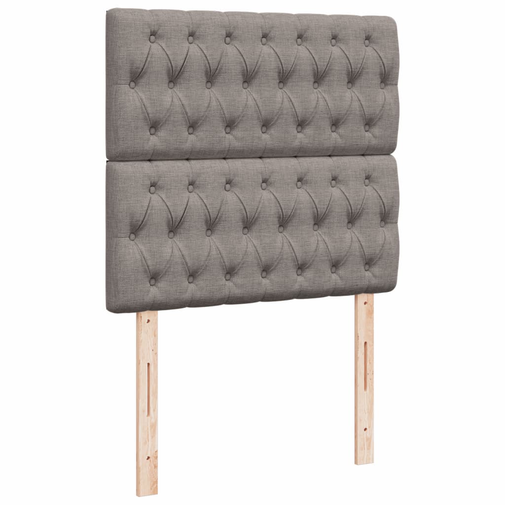 Sommier à lattes de lit avec matelas Taupe 90x200 cm Tissu - XIOS