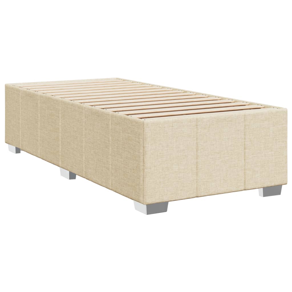 Sommier à lattes de lit avec matelas Crème 90x200 cm Tissu - XIOS