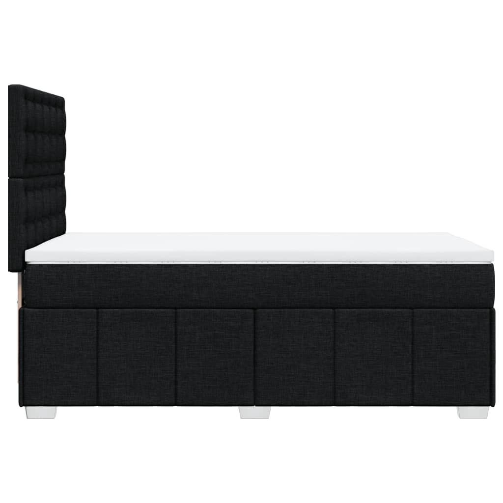 Sommier à lattes de lit avec matelas Noir 90x200 cm Tissu - XIOS