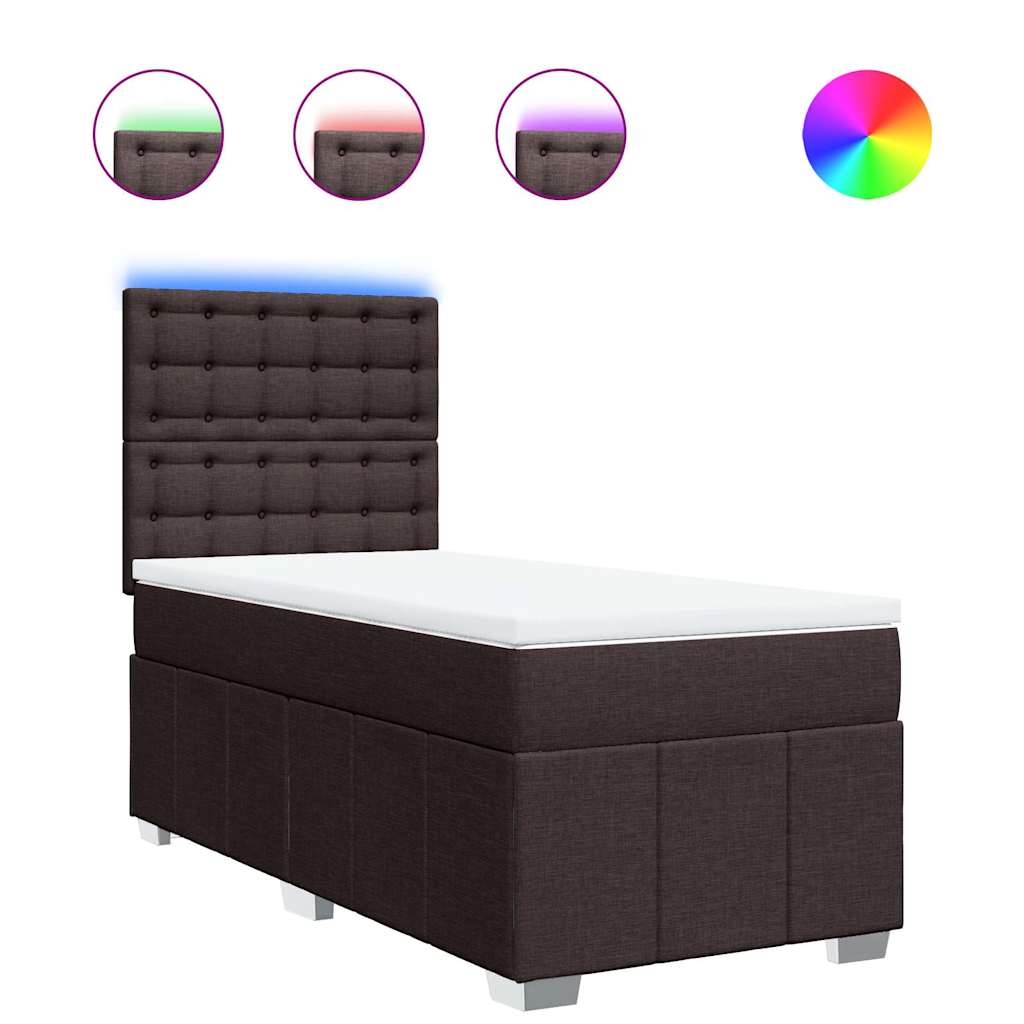 Sommier à lattes de lit avec matelas Marron foncé 90x200 cm - XIOS