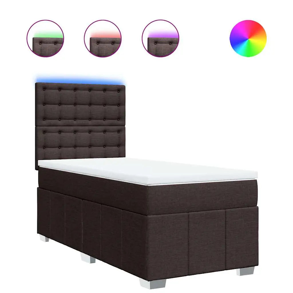 Sommier à lattes de lit avec matelas Marron foncé 90x200 cm - XIOS
