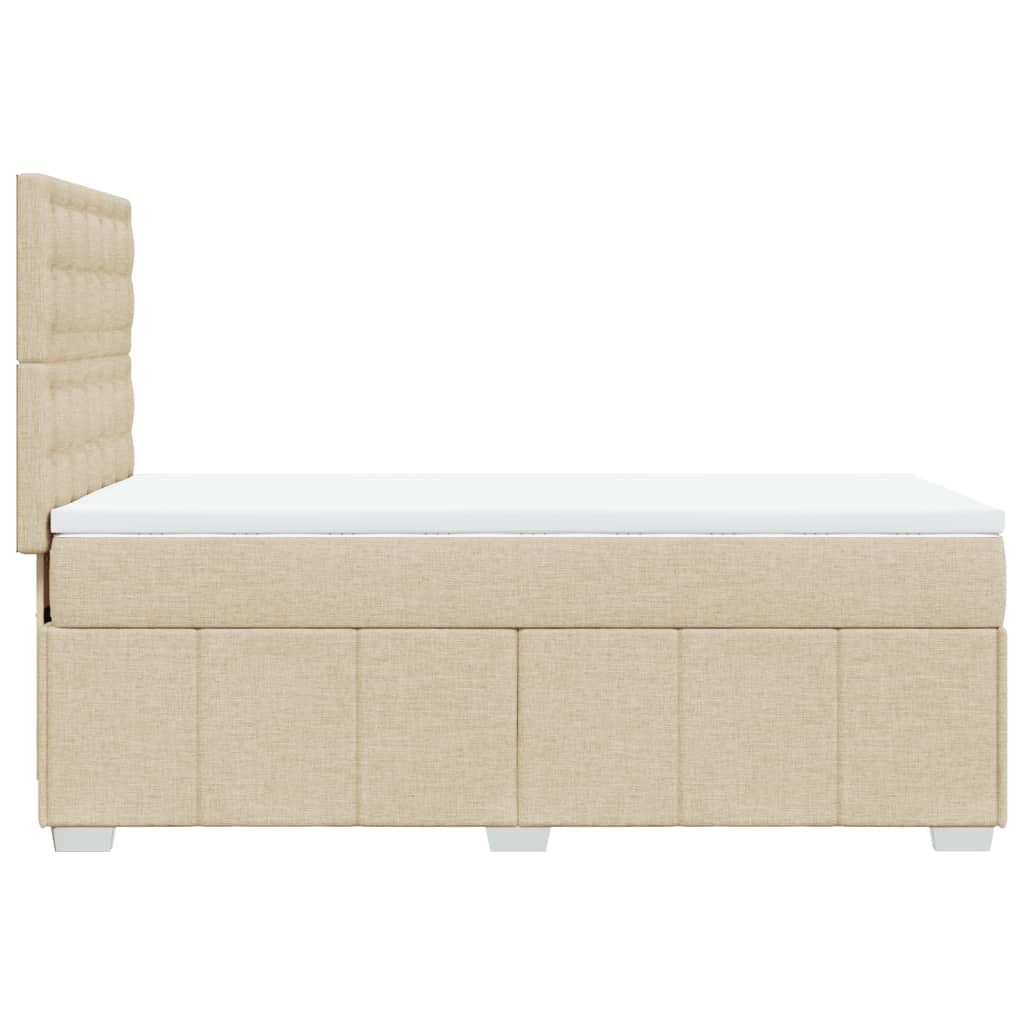 Sommier à lattes de lit avec matelas Crème 90x200 cm Tissu - XIOS