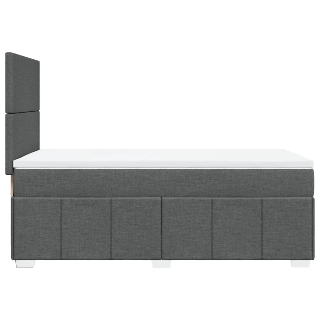 Sommier à lattes de lit avec matelas Gris foncé 100x200cm Tissu - XIOS