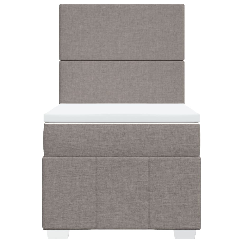 Sommier à lattes de lit avec matelas Taupe 100x200 cm Tissu - XIOS