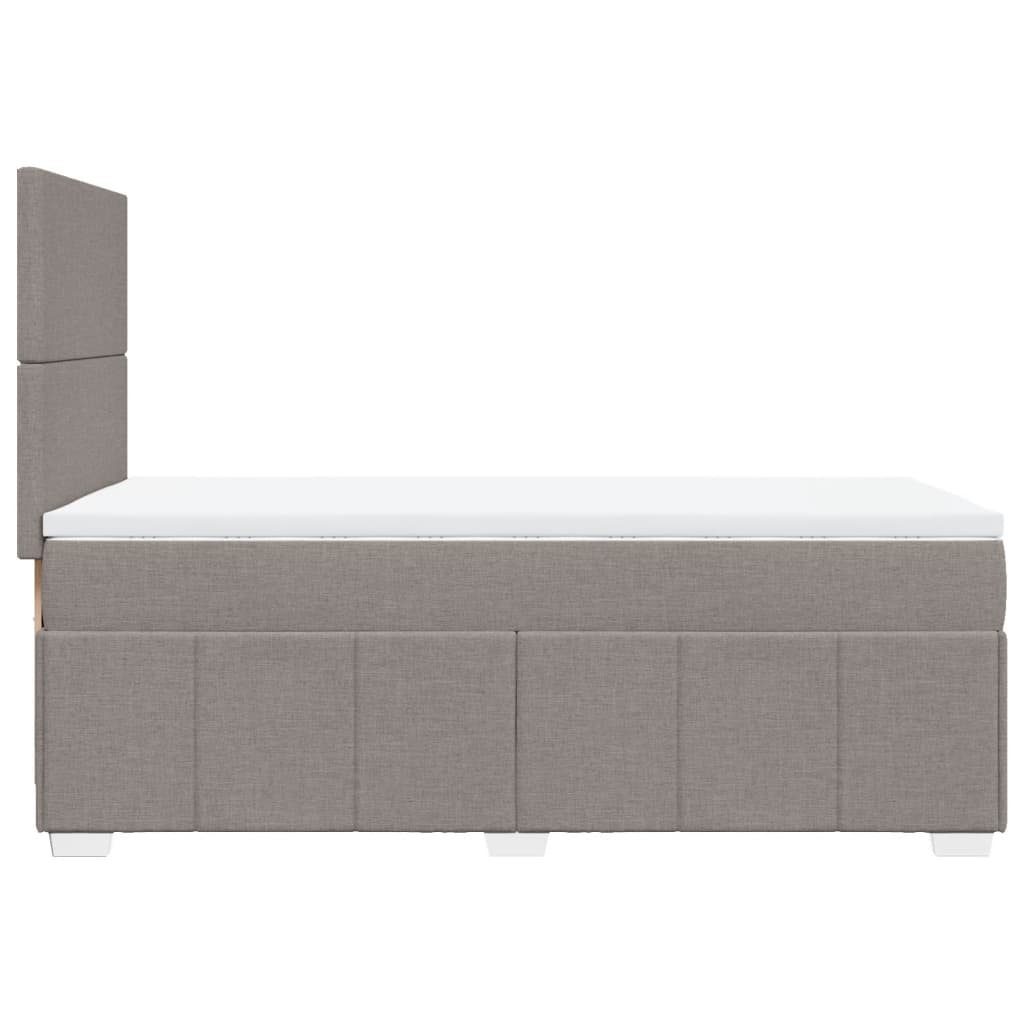 Sommier à lattes de lit avec matelas Taupe 100x200 cm Tissu - XIOS
