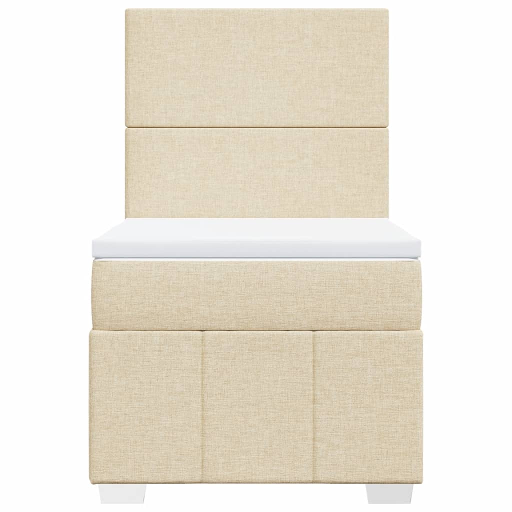 Sommier à lattes de lit avec matelas Crème 100x200 cm Tissu - XIOS
