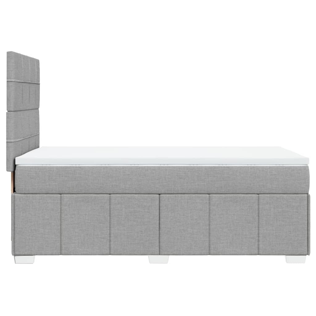 Sommier à lattes de lit avec matelas Gris clair 100x200cm Tissu - XIOS
