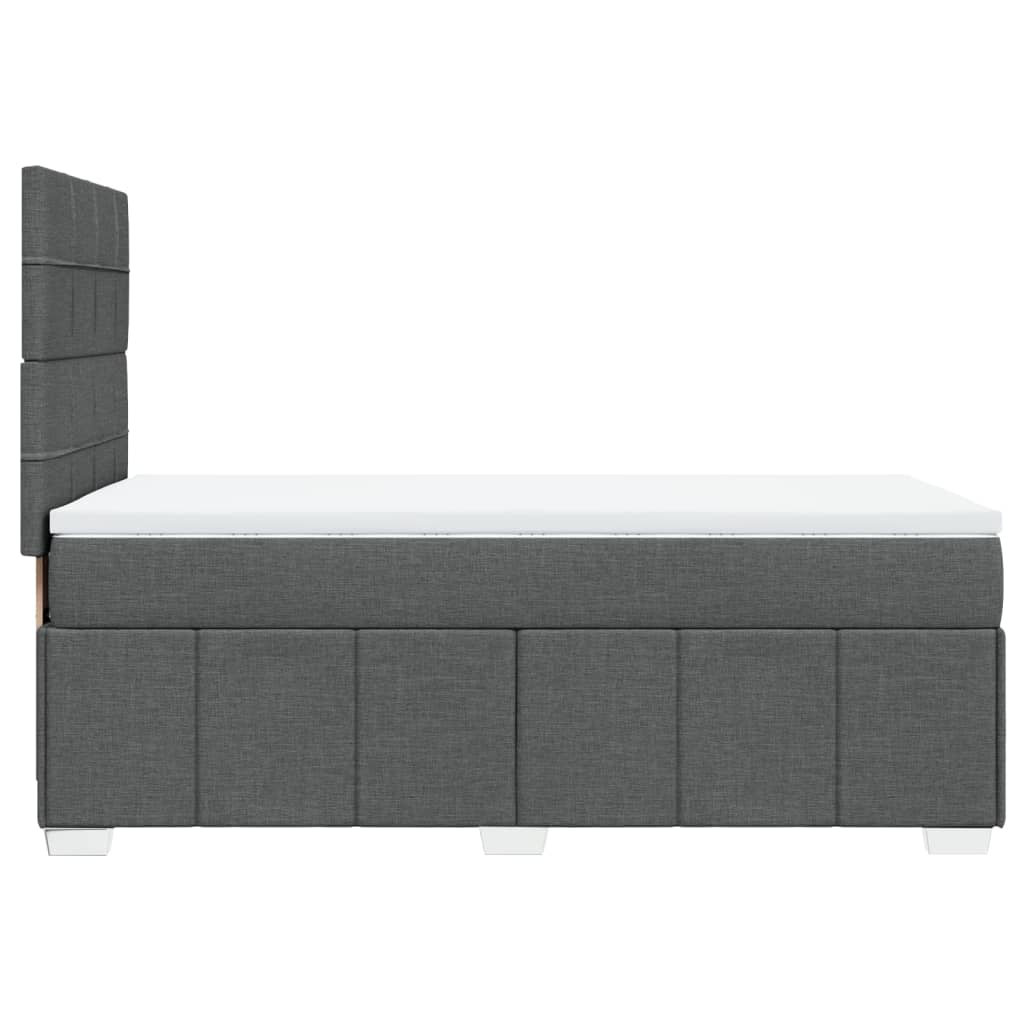 Sommier à lattes de lit avec matelas Gris foncé 100x200cm Tissu - XIOS
