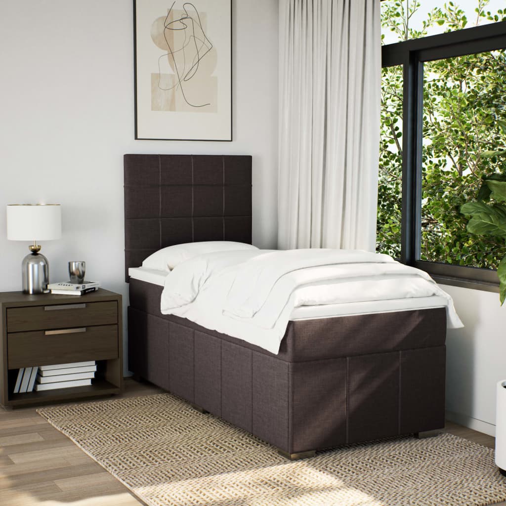 Sommier à lattes de lit avec matelas Marron foncé 100x200 cm - XIOS
