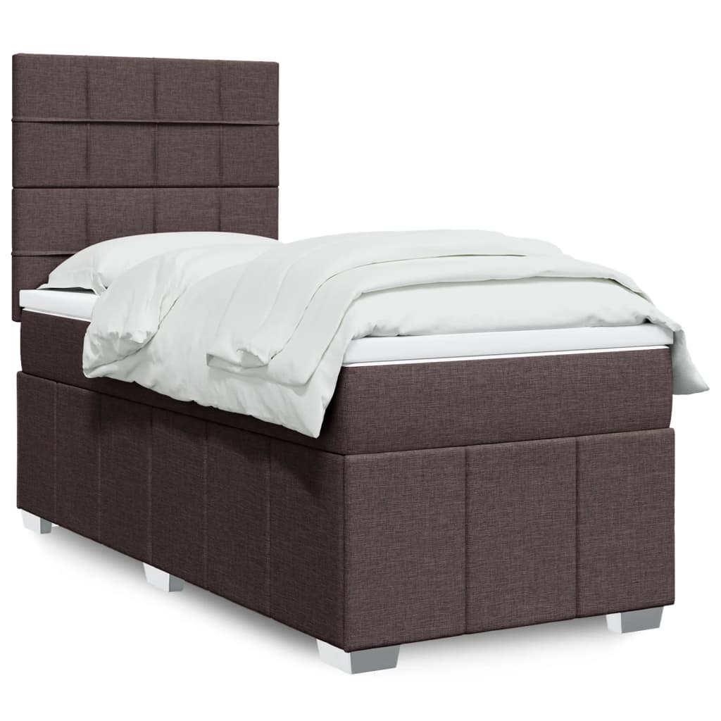 Sommier à lattes de lit avec matelas Marron foncé 100x200 cm - XIOS