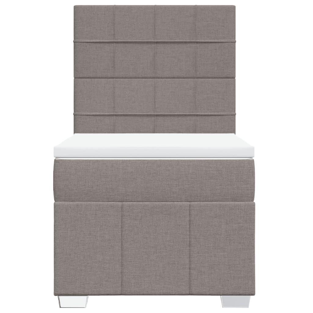 Sommier à lattes de lit avec matelas Taupe 100x200 cm Tissu - XIOS