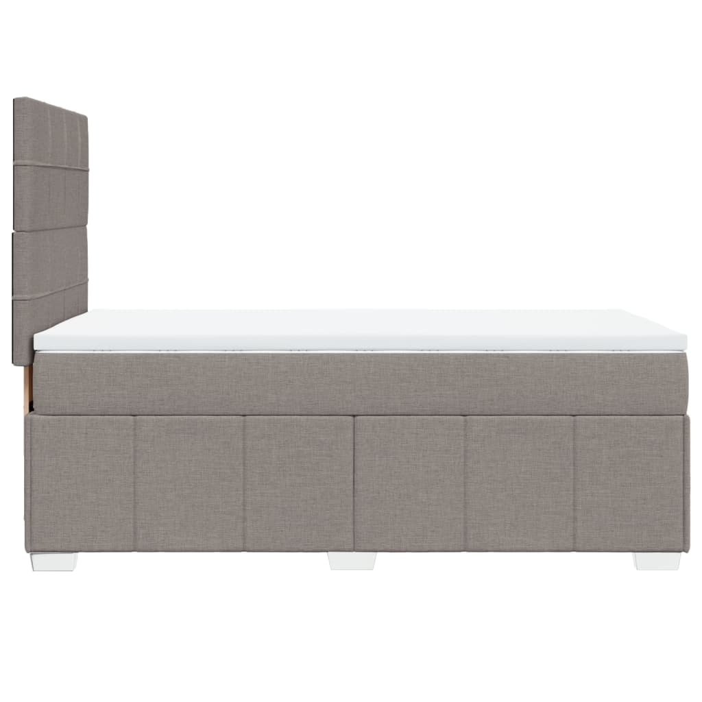 Sommier à lattes de lit avec matelas Taupe 100x200 cm Tissu - XIOS