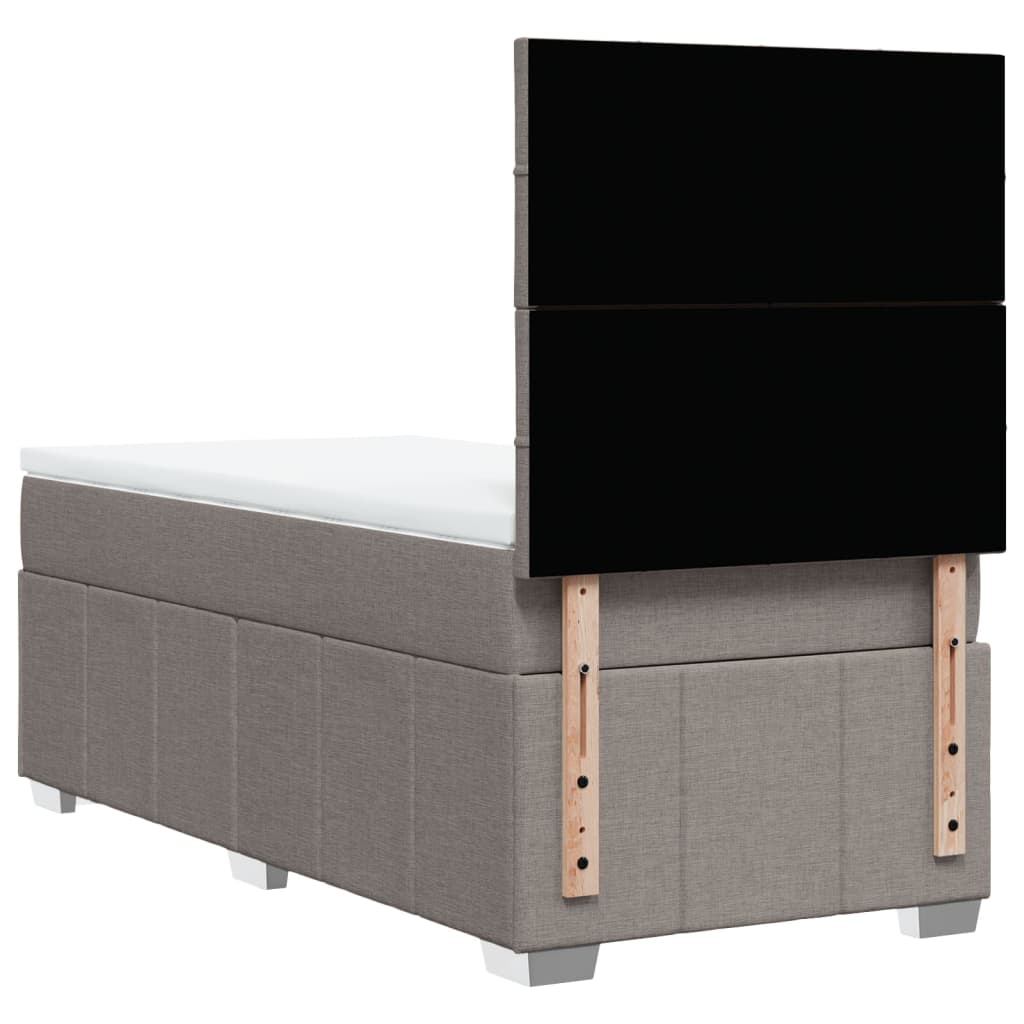 Sommier à lattes de lit avec matelas Taupe 100x200 cm Tissu - XIOS