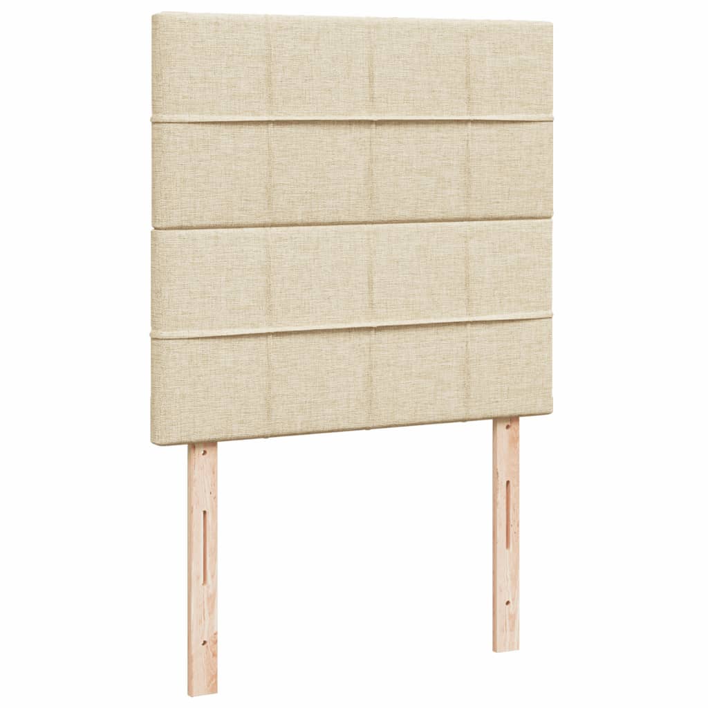 Sommier à lattes de lit avec matelas Crème 100x200 cm Tissu - XIOS
