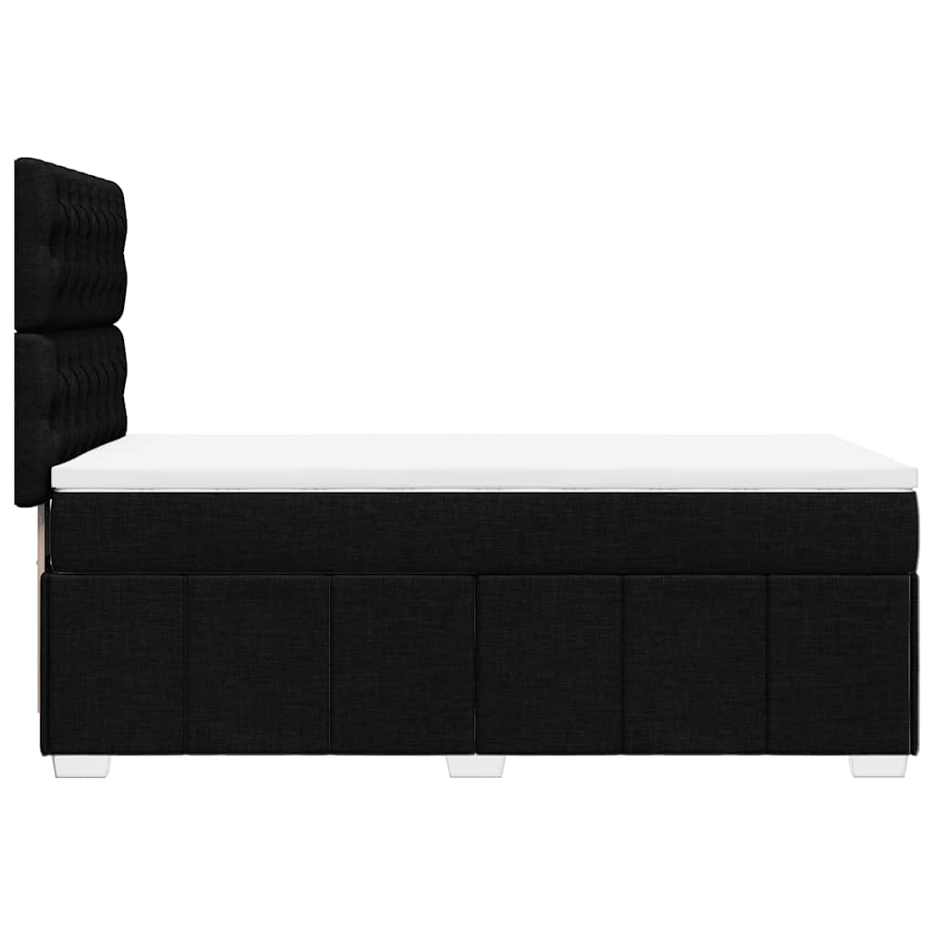 Sommier à lattes de lit avec matelas Noir 100x200 cm Tissu - XIOS