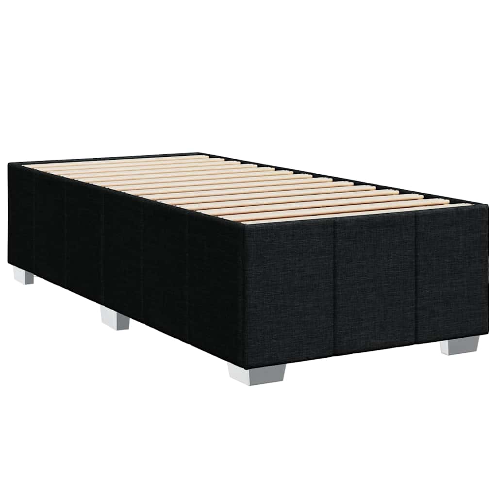 Sommier à lattes de lit avec matelas Noir 100x200 cm Tissu - XIOS