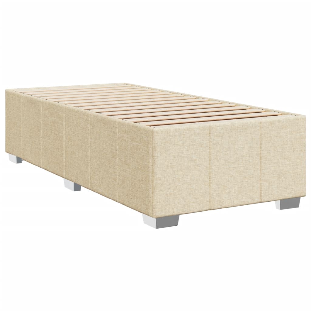 Sommier à lattes de lit avec matelas Crème 100x200 cm Tissu - XIOS