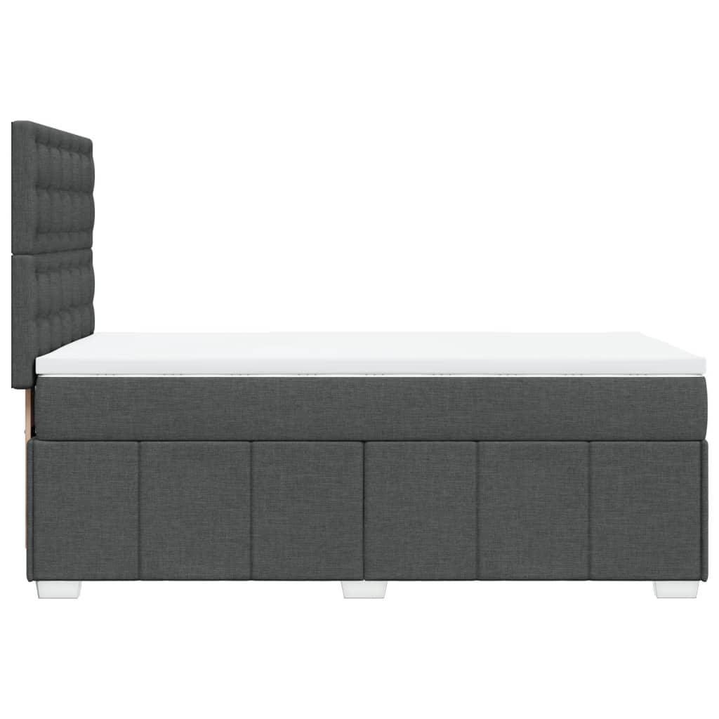 Sommier à lattes de lit avec matelas Gris foncé 100x200cm Tissu - XIOS