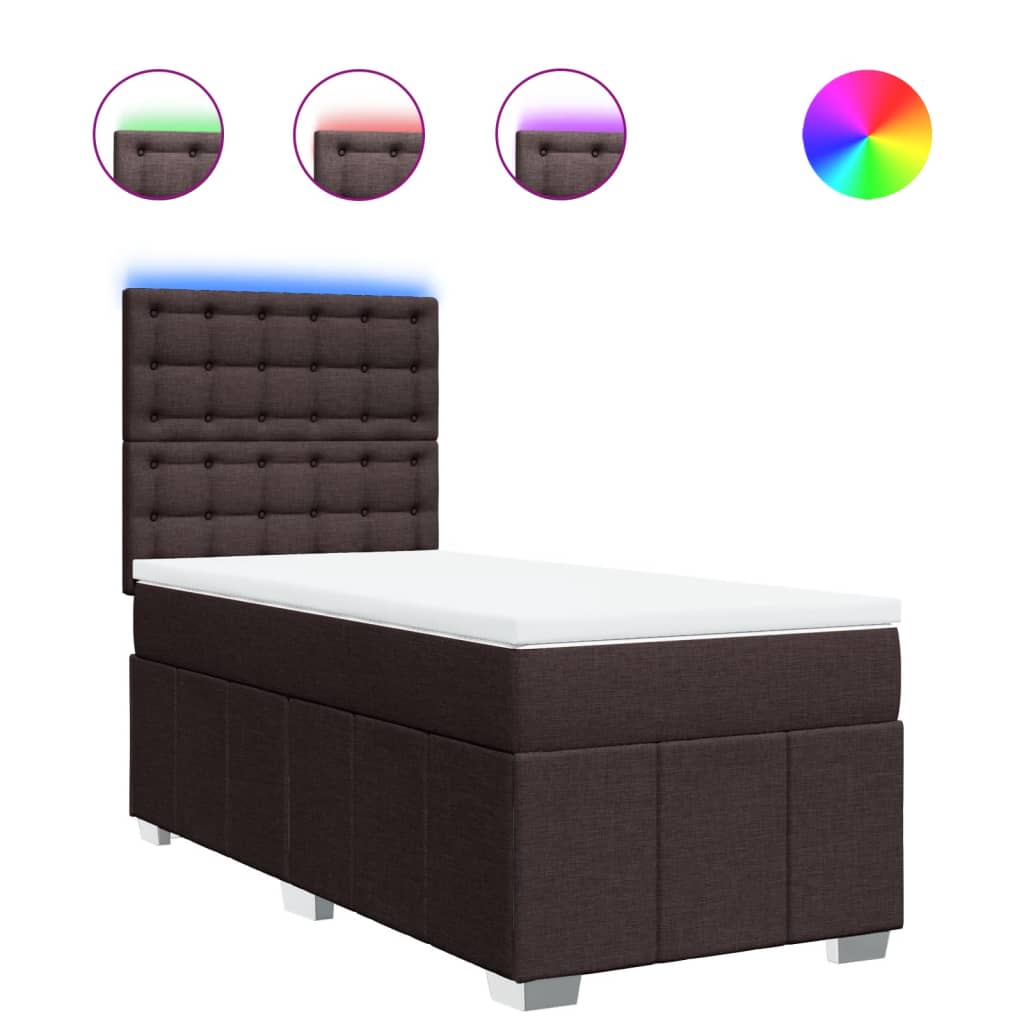 Sommier à lattes de lit avec matelas Marron foncé 100x200 cm - XIOS