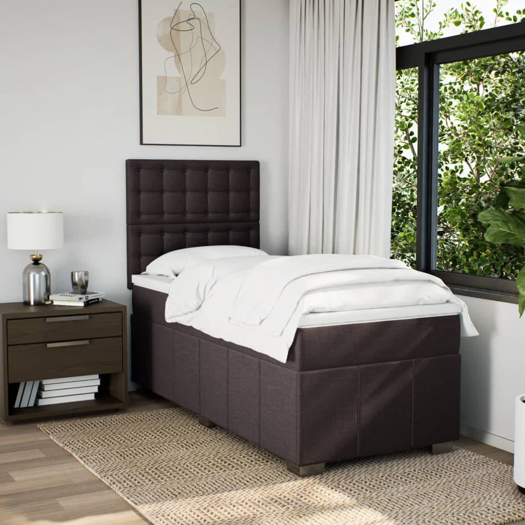 Sommier à lattes de lit avec matelas Marron foncé 100x200 cm - XIOS