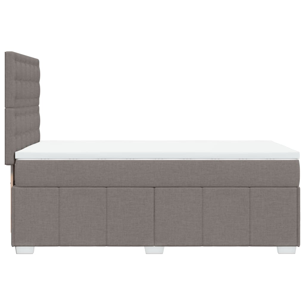 Sommier à lattes de lit avec matelas Taupe 100x200 cm Tissu - XIOS