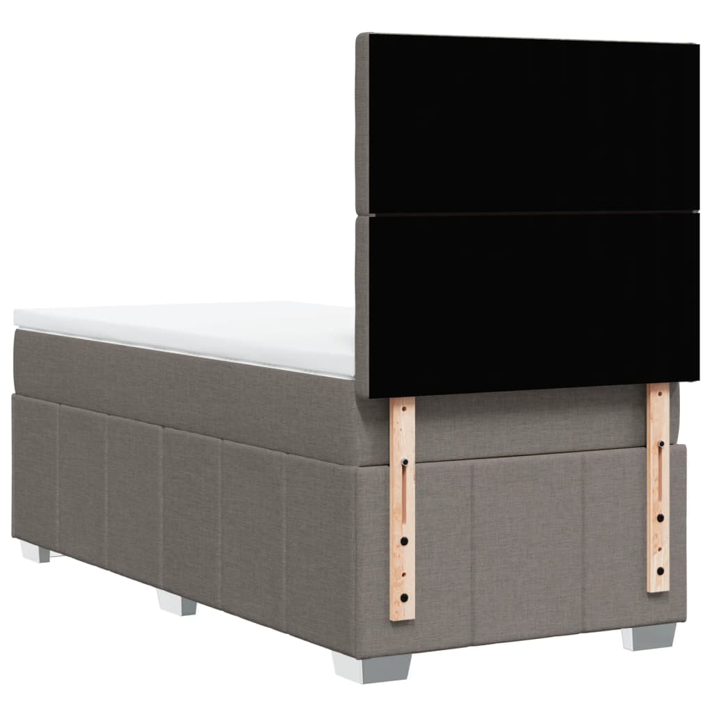 Sommier à lattes de lit avec matelas Taupe 100x200 cm Tissu - XIOS