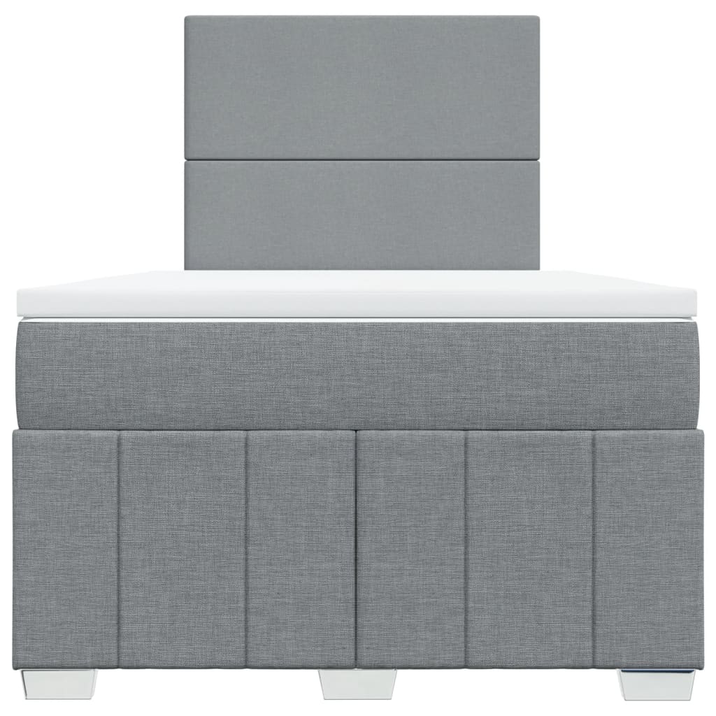 Sommier à lattes de lit avec matelas Gris clair 120x200cm Tissu - XIOS