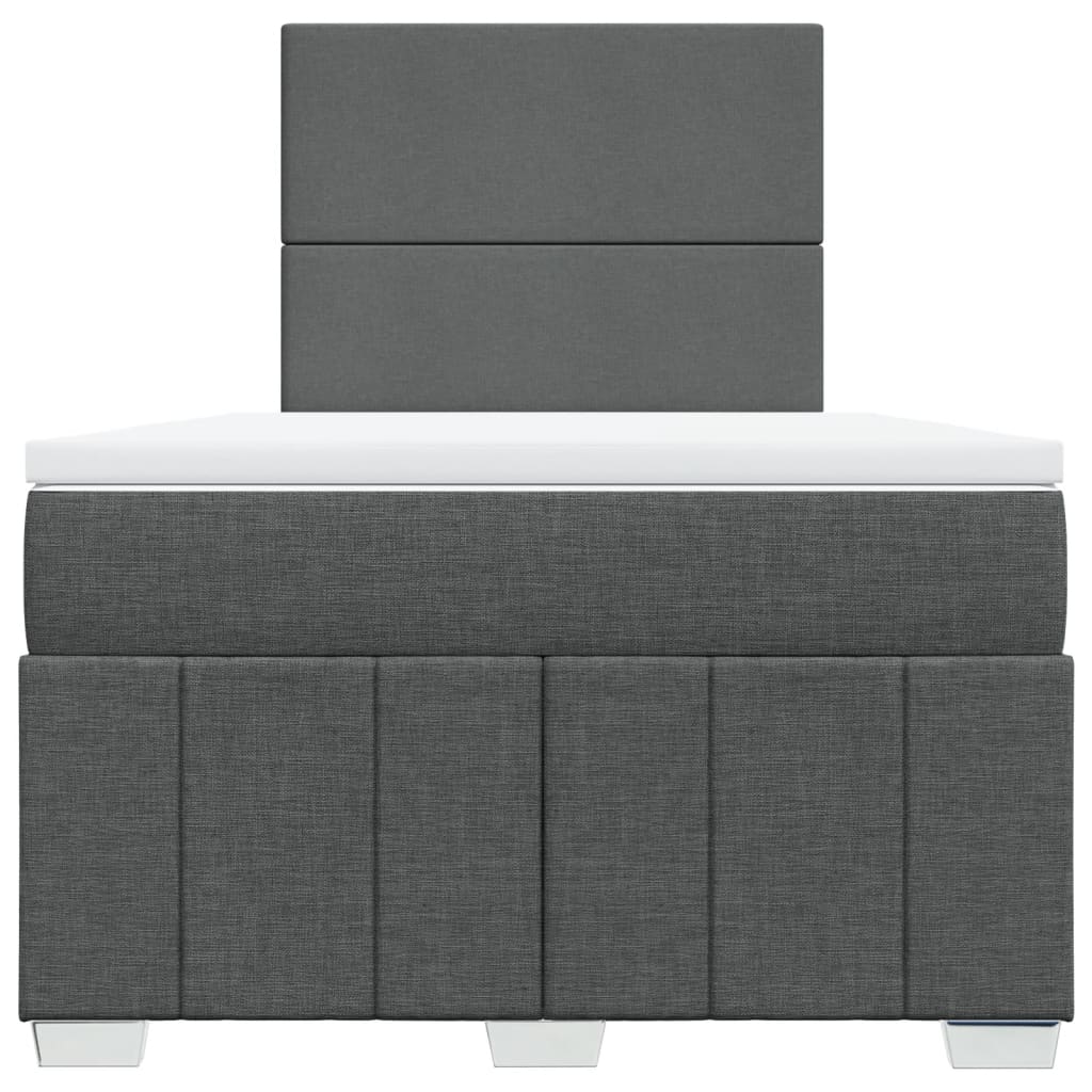Sommier à lattes de lit avec matelas Gris foncé 120x200cm Tissu - XIOS