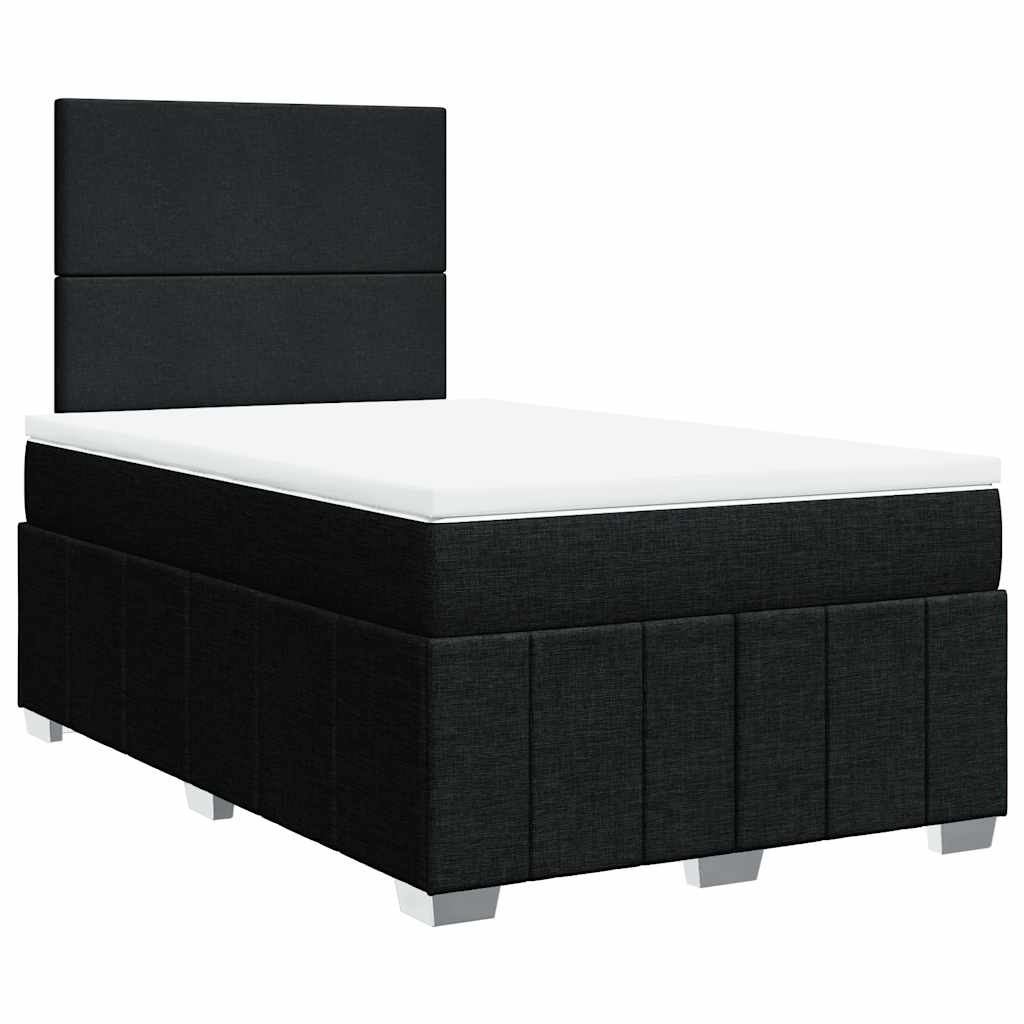 Sommier à lattes de lit avec matelas Noir 120x200 cm Tissu - XIOS