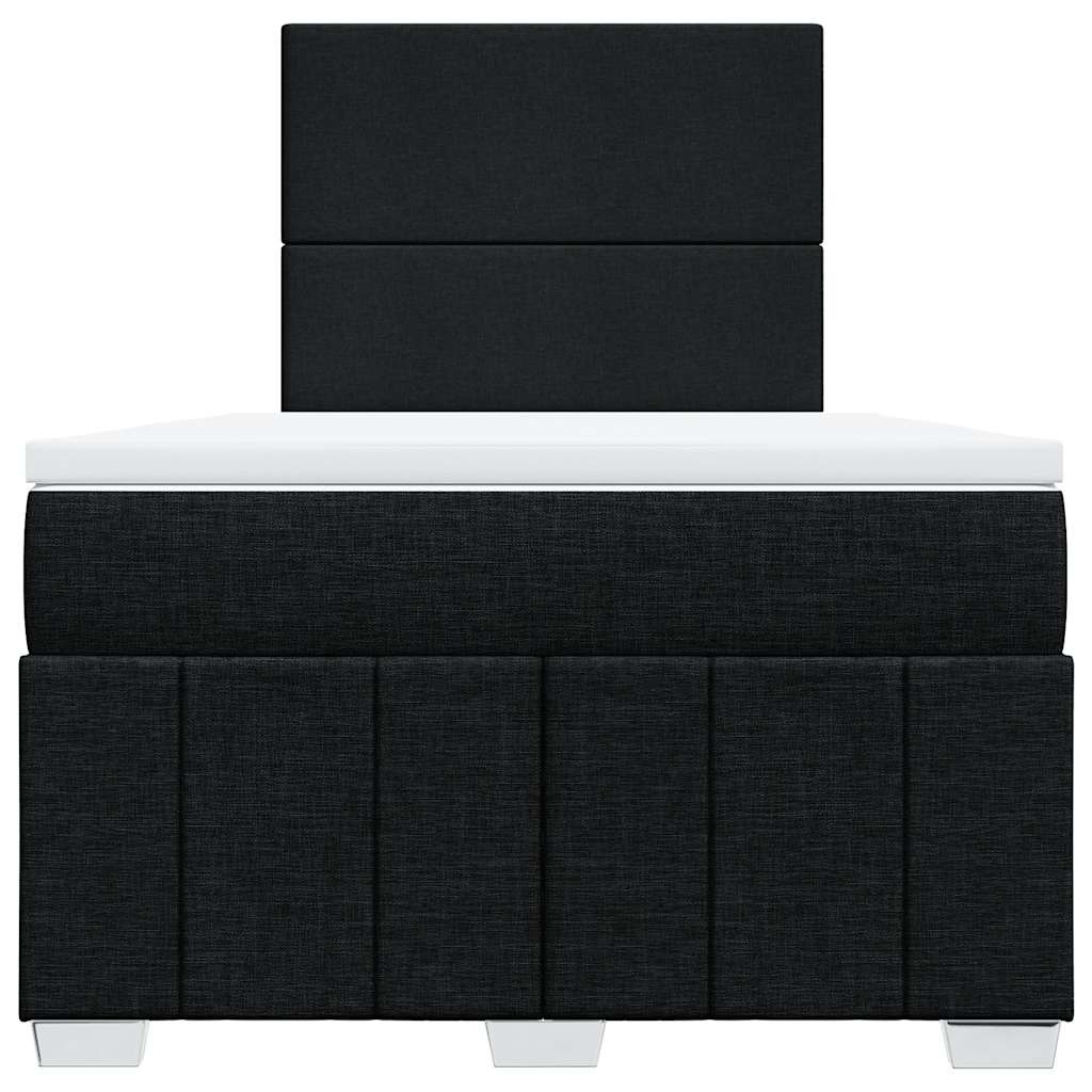 Sommier à lattes de lit avec matelas Noir 120x200 cm Tissu - XIOS