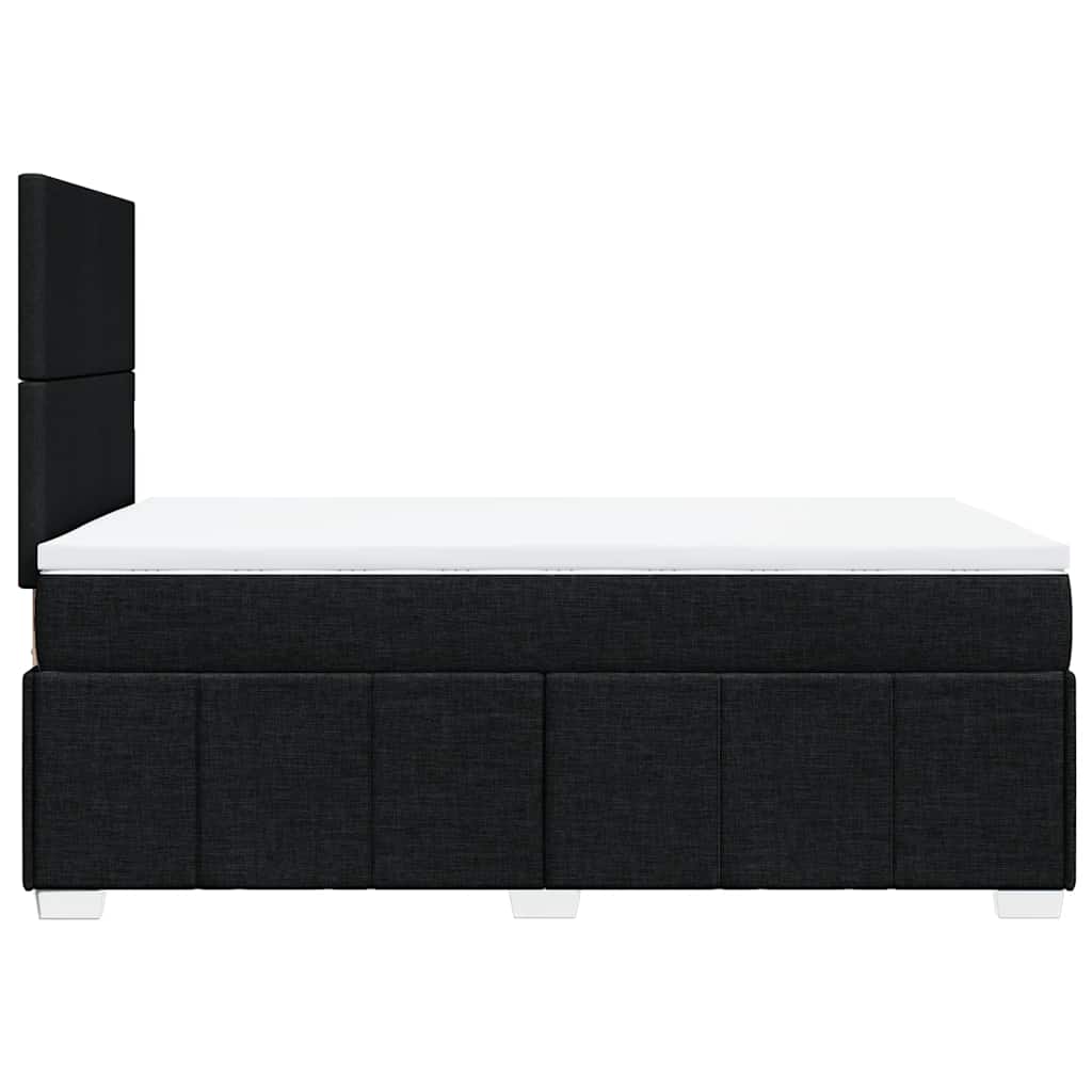 Sommier à lattes de lit avec matelas Noir 120x200 cm Tissu - XIOS