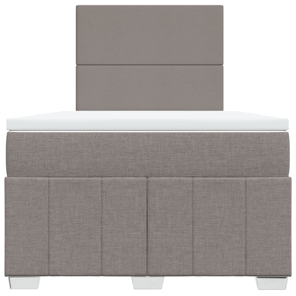 Sommier à lattes de lit avec matelas Taupe 120x200 cm Tissu - XIOS