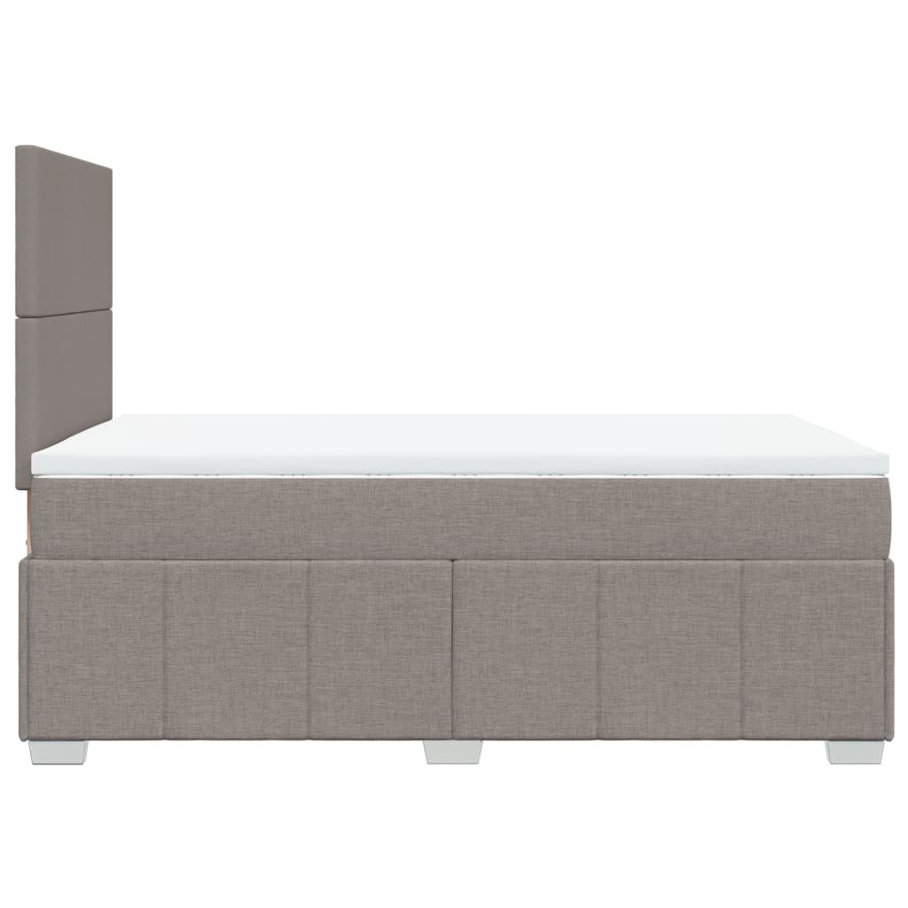 Sommier à lattes de lit avec matelas Taupe 120x200 cm Tissu - XIOS