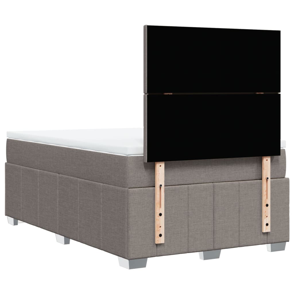 Sommier à lattes de lit avec matelas Taupe 120x200 cm Tissu - XIOS