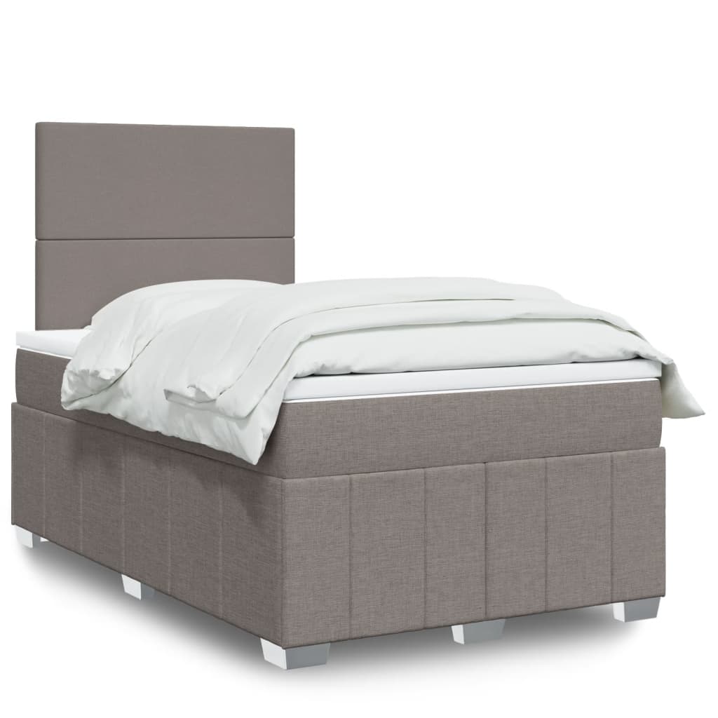 Sommier à lattes de lit avec matelas Taupe 120x200 cm Tissu - XIOS