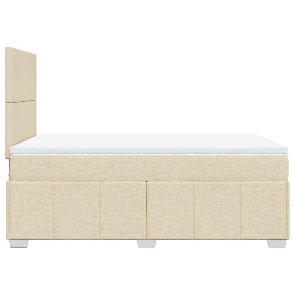 Sommier à lattes de lit avec matelas Crème 120x200 cm Tissu - XIOS