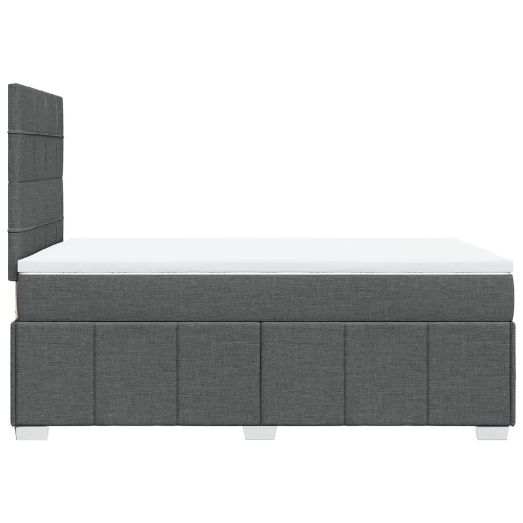 Sommier à lattes de lit avec matelas Gris foncé 120x200cm Tissu - XIOS
