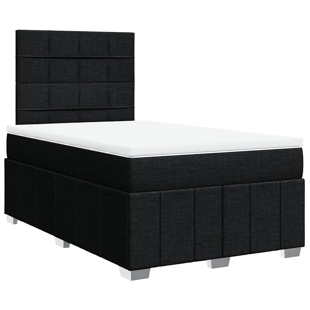 Sommier à lattes de lit avec matelas Noir 120x200 cm Tissu - XIOS