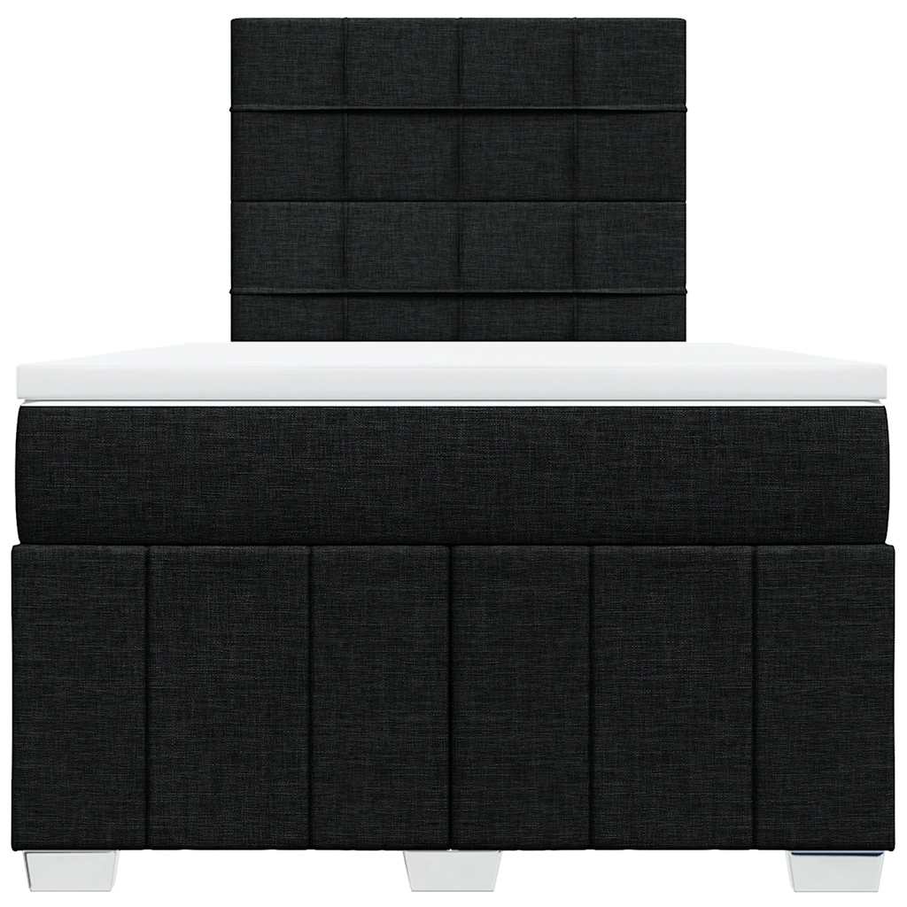 Sommier à lattes de lit avec matelas Noir 120x200 cm Tissu - XIOS