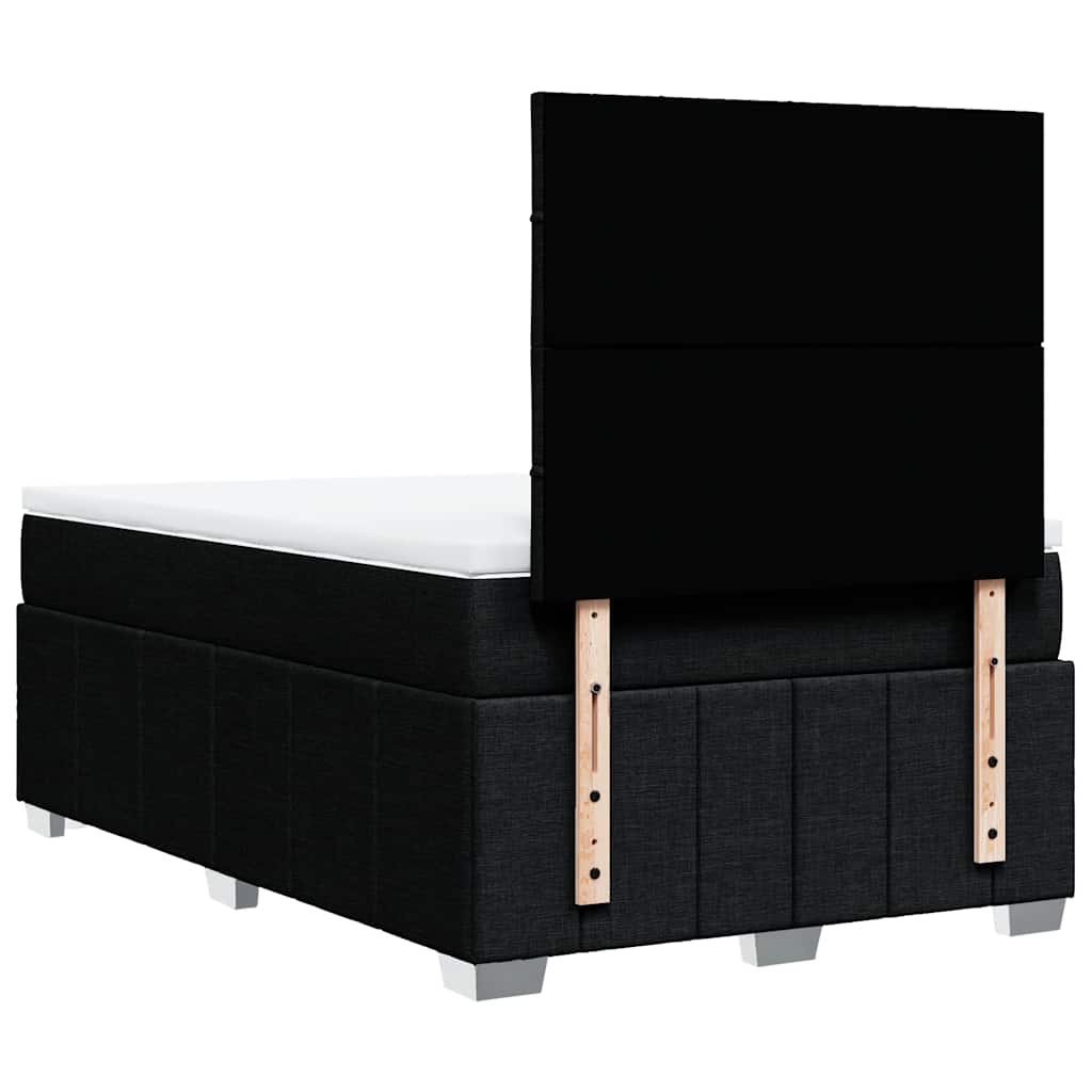 Sommier à lattes de lit avec matelas Noir 120x200 cm Tissu - XIOS