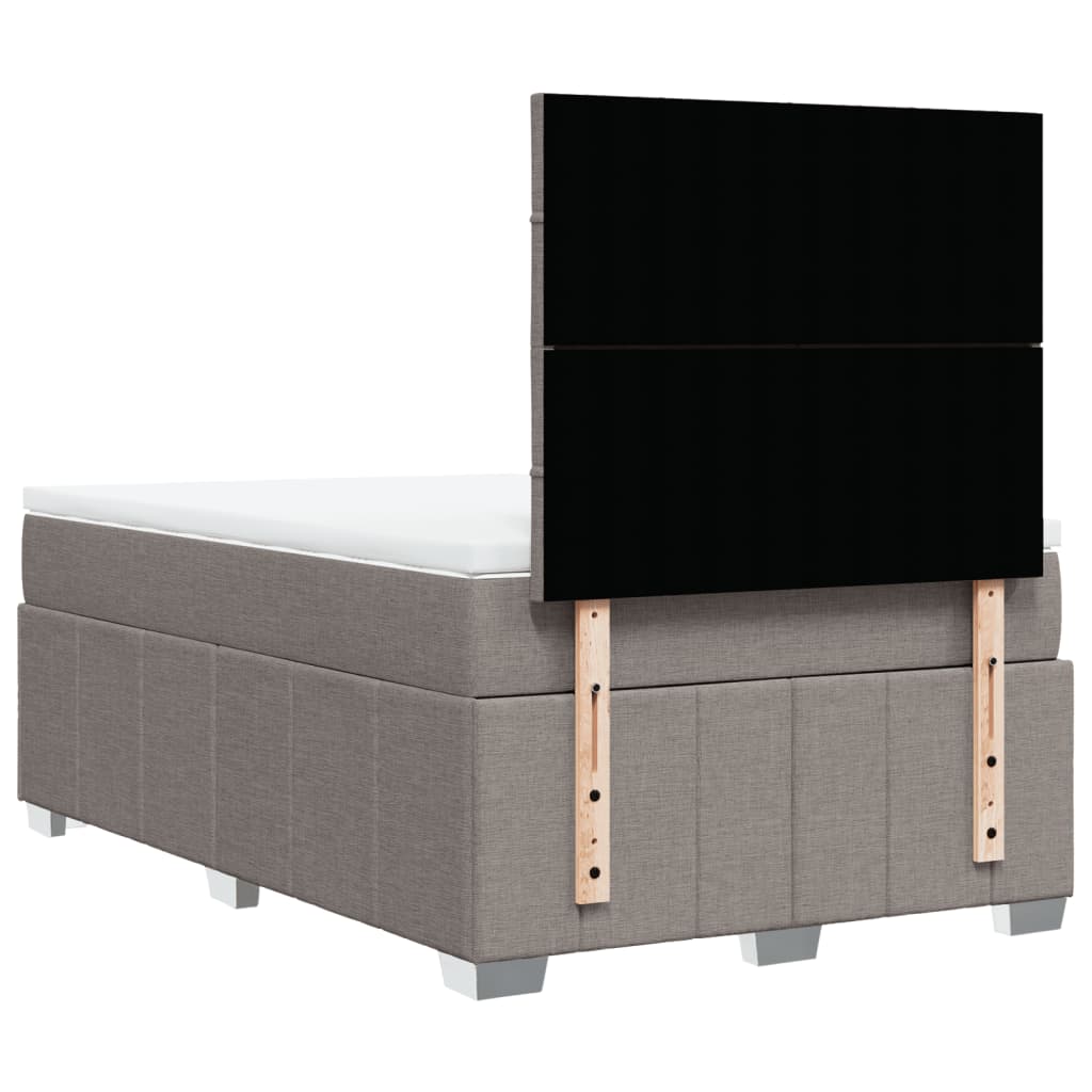 Sommier à lattes de lit avec matelas Taupe 120x200 cm Tissu - XIOS