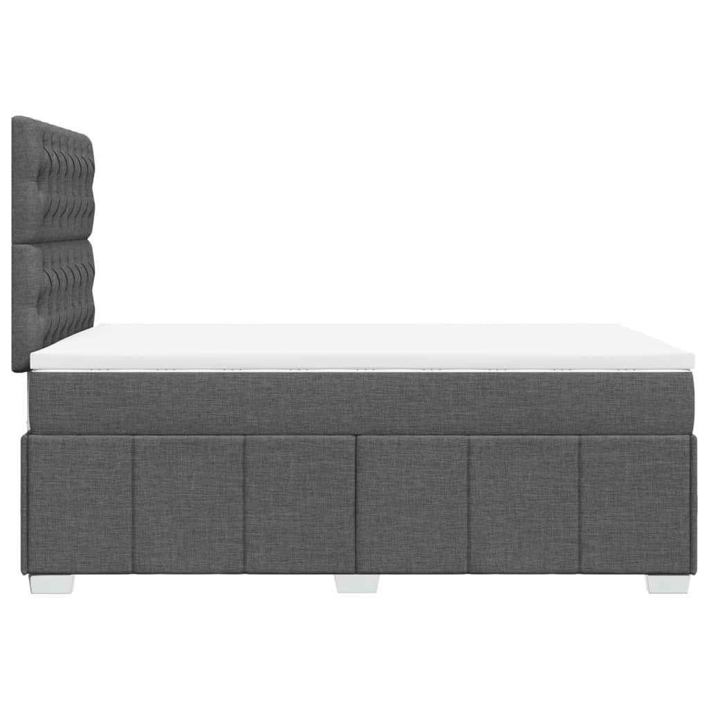 Sommier à lattes de lit avec matelas Gris foncé 120x200cm Tissu - XIOS